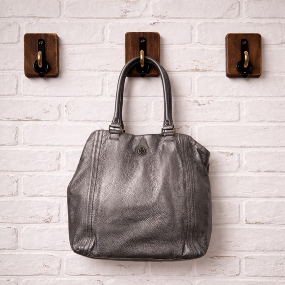 Tory Burch Handbags - Tory Burch Metallic Kellan Hobo - Silver EUC (Call Outs!)